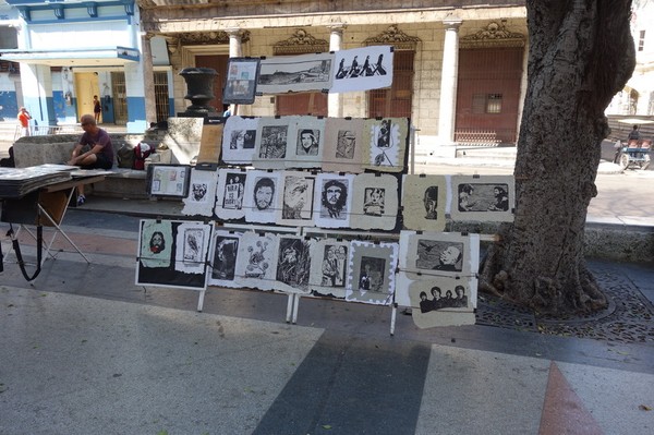 Konst längs Pradon, Centro Habana, Havanna.