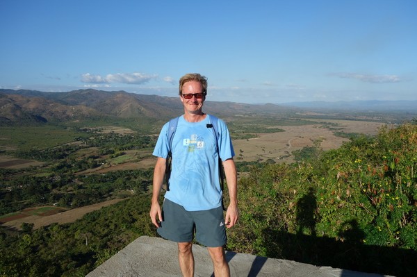 Stefan uppe på berget Cerro de la Vigia, Trinidad.