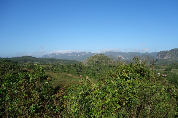 Promenaden upp till Parque Nacional Viñales Visitors Center och Hotel los Jazmines.