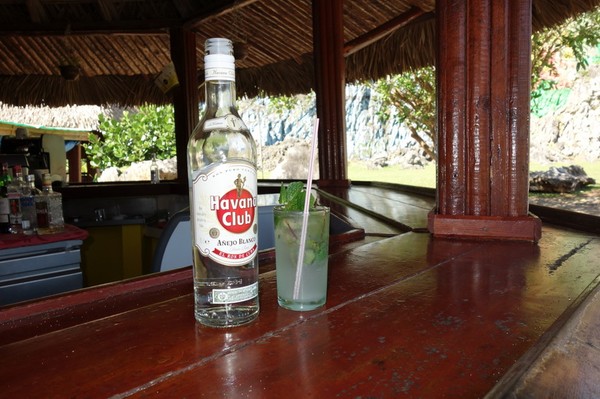 En mojito ingår i entrén till Mural de la Prehistoria, Valle de Viñales.