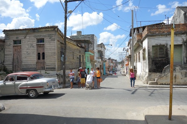 Gatuscen i stadsdelen Regla, Havanna.