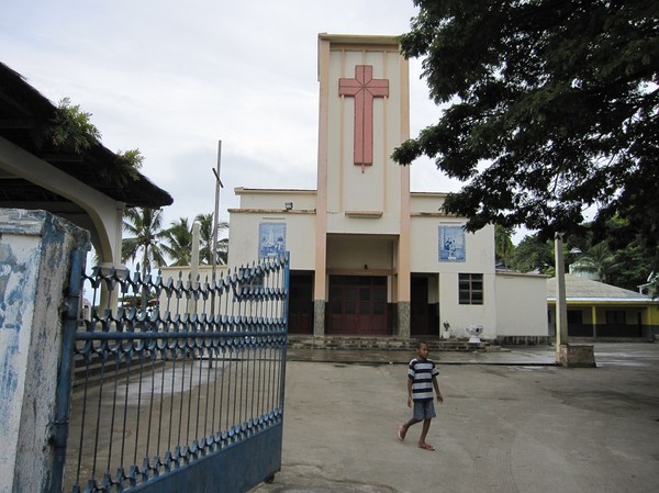 Katolska kyrkan i Baucau old town, Östtimor.