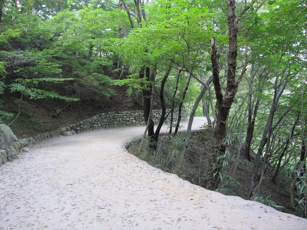 Gångväg till Seokguram Grotto.