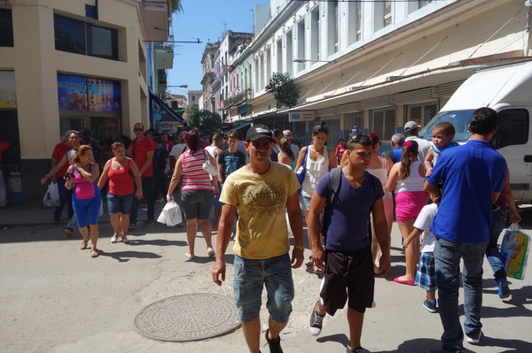 Gågatan Calle San Rafael, Centro Habana, Havanna.