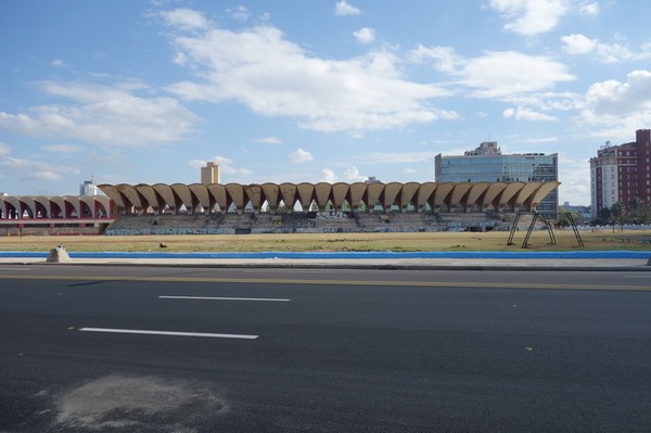 Parque José Martí Stadium längs Malecon, Havanna.