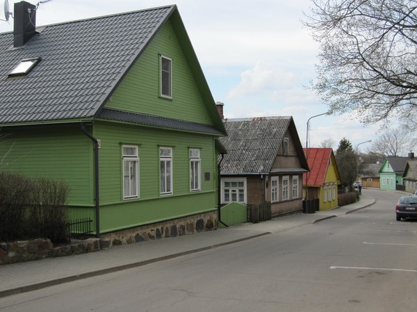 Arkitektur i Trakai på väg till slottet, Trakai.