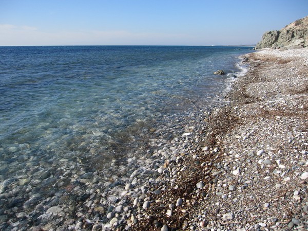 Naturen i närheten av Aphrodite's Rock på Cyperns sydkust.