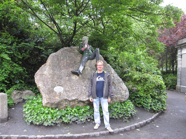 Stefan och Oscar Wilde, Dublin, Irland.