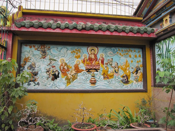 Utanför Quan Am pagoda, Cholon.