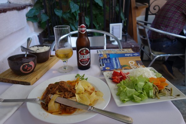 Lunch på Doña Eutimia, Habana Vieja, Havanna.