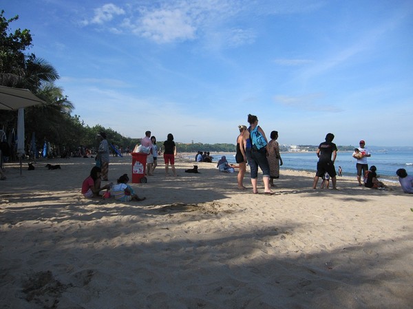 Världsberömda Kuta beach, Bali.