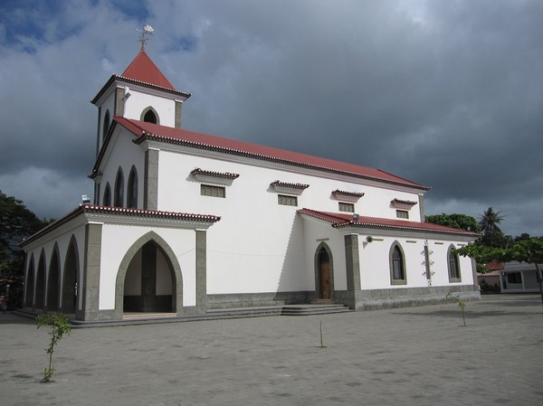 The Church of San Antonio de Motael i centrala Dili. Den äldsta kyrkan i Östtimor.