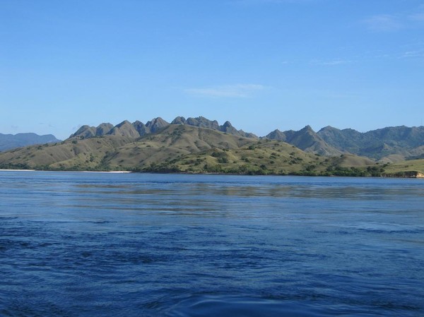 De starka havströmmarna i vattnen runt Komodo island.