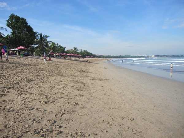 Världsberömda Kuta beach, Bali.