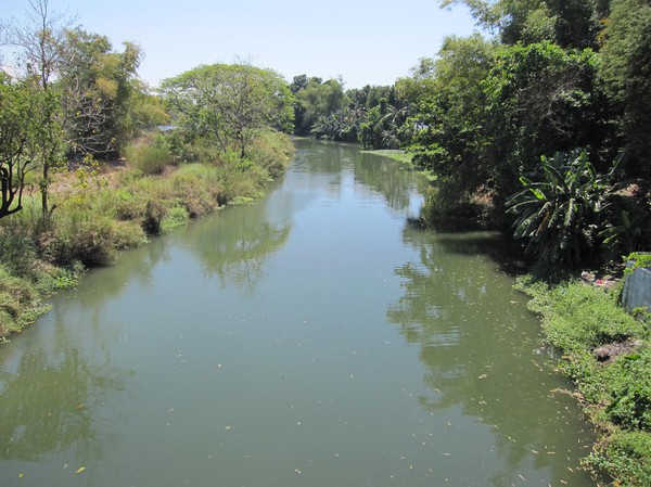 Mestizo river, Vigan. Den här floden var mycket viktig för handeln under kolonialtiden.