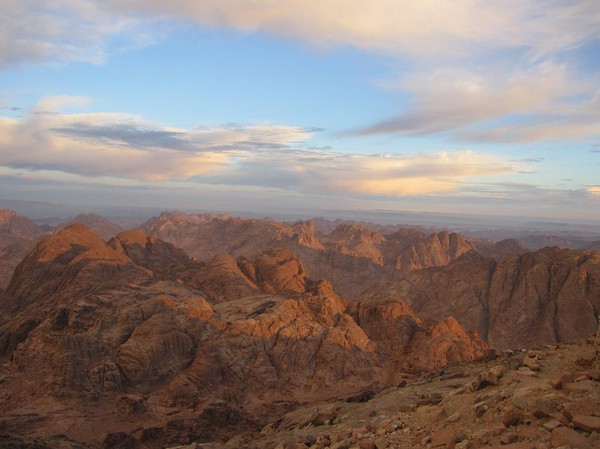 Vy från toppen av Mount Sinai.
