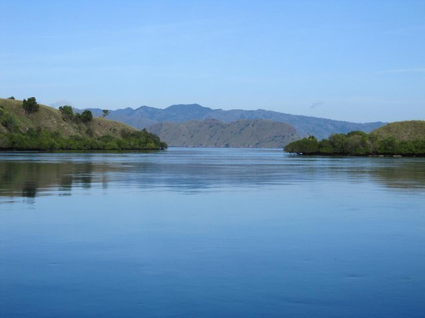 Spektakulära Komodo island inom räckhåll.