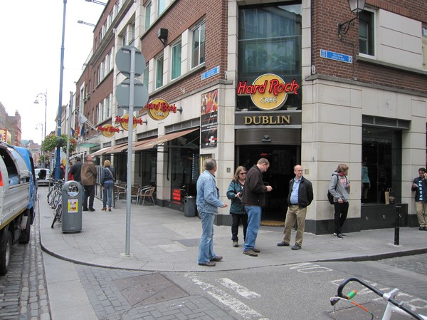 Hard Rock Café Dublin i Temple Bar området, Dublin, Irland.