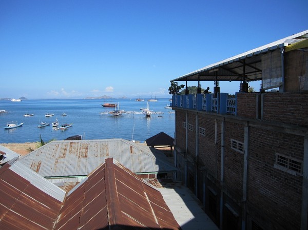 Utsikt från restaurang, Labuan Bajo, Flores.