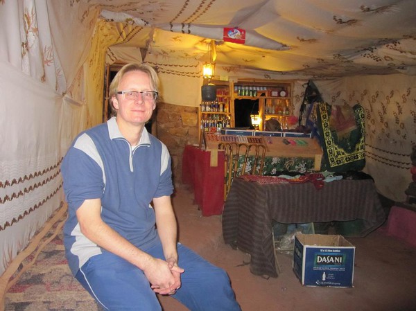Stefan, i en beduin kiosk på ca 2000 meters höjd, Mount Sinai.