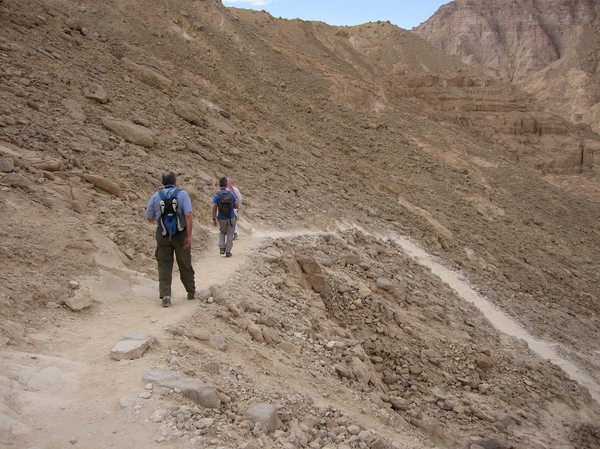 Början på dagens safari i Coloured Canyon, Sinai.