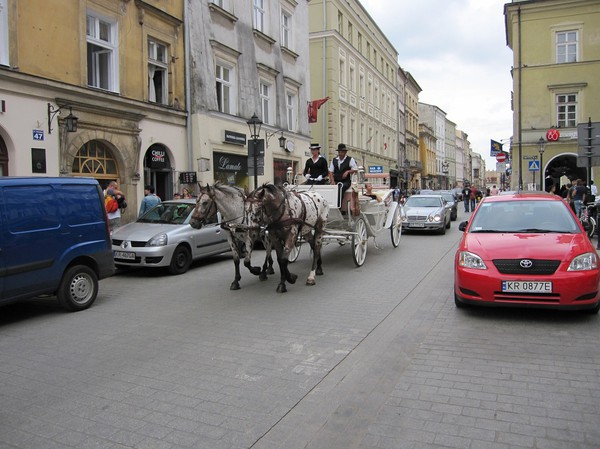 Längs Grodzka, gamla staden, Krakow.
