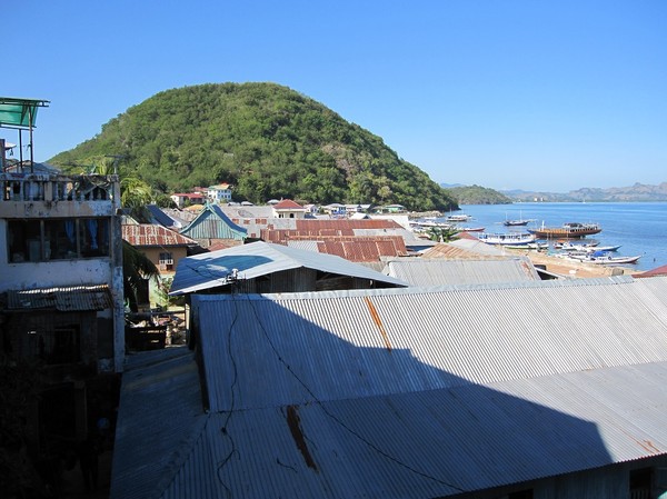 Utsikt från restaurang, Labuan Bajo, Flores.