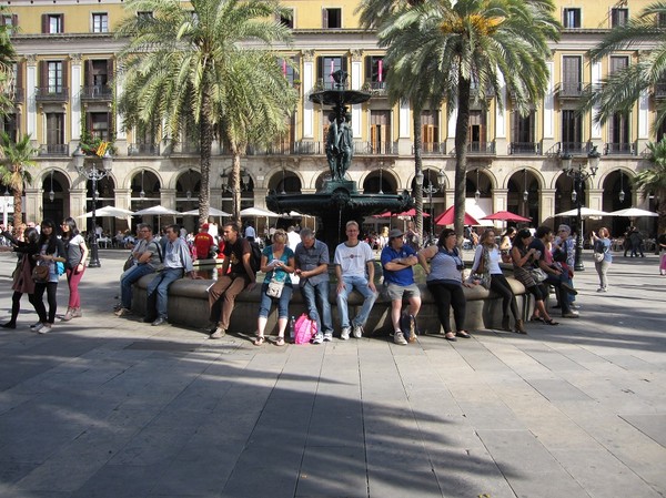 Stefan på Plaça Reial, Barcelona.