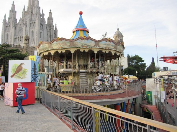 Nöjesfältet uppe på Tibidabo, Barcelona.