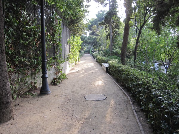 På promenad uppe på Montjuïc, Barcelona.