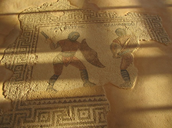 Mosaik i antika Kourion, Cyperns sydkust.