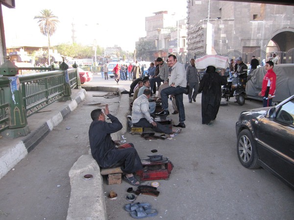 Skoputsning i Kairo.