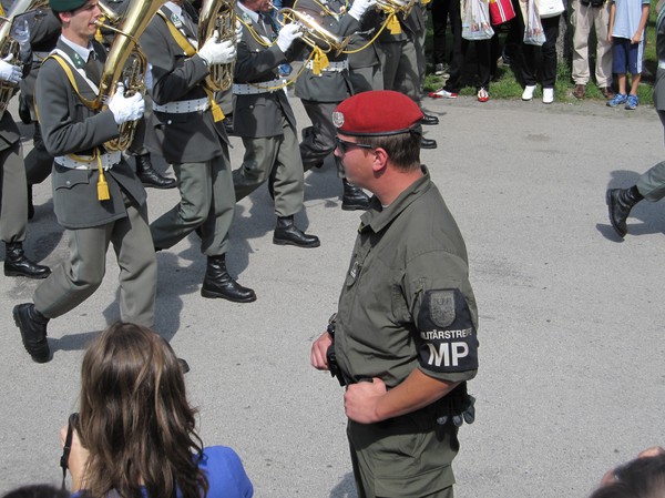 Militärparad, Hofburg, Wien.