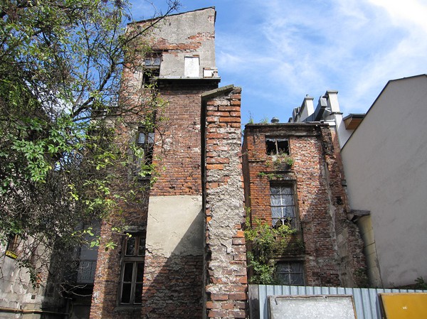 Bebyggelse i judiska kvarteret, Kazimierz, Krakow.