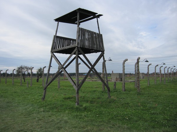 Vakttorn i Birkenau.