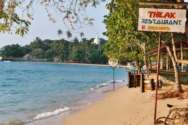 Unawatuna Beach 10 månader innan tsunamin.