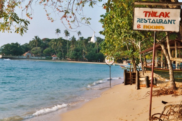 Unawatuna Beach 10 månader innan tsunamin.