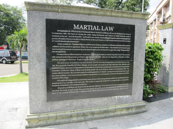 Monument för att hedra offren som skördades under Marcos Martial Law 1972-1981.