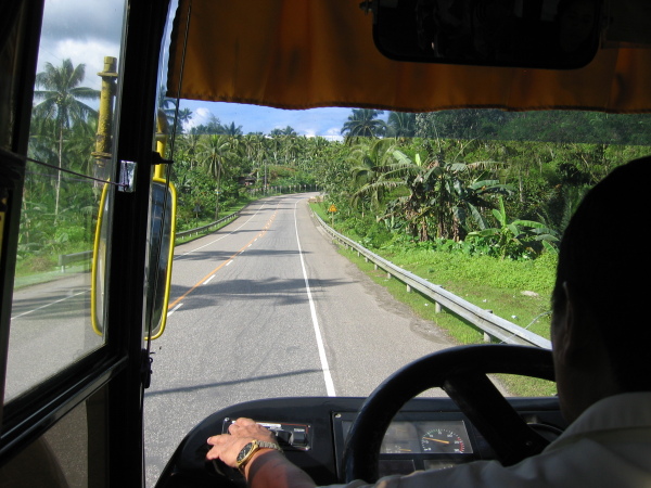 På väg till Surigao City, nordöstra Mindanao.