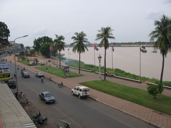 Gatuscen Phnom Penh, Kambodja.