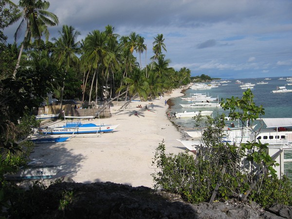 Alona beach västra änden, Panglao, Bohol.