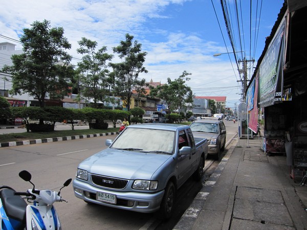 Centrala Khon Kaen. Rätt lite trafik när den här bilden togs.