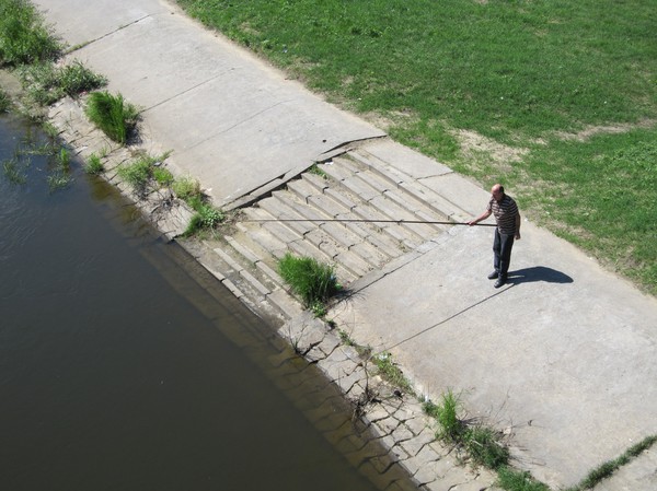 Fiske i Wartafloden, Poznan.