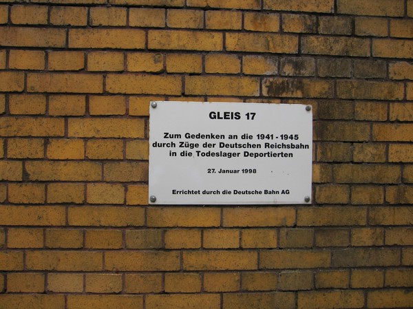 Gleis 17, dödens spår, Grunewald, Berlin.