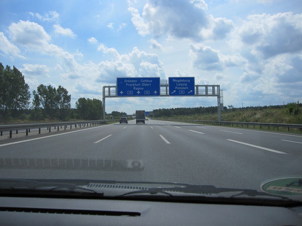 Autobahn en bit söder om Berlin.