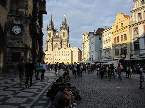 Gamla staden i Prag, en söndag eftermiddag, sommaren 2010.