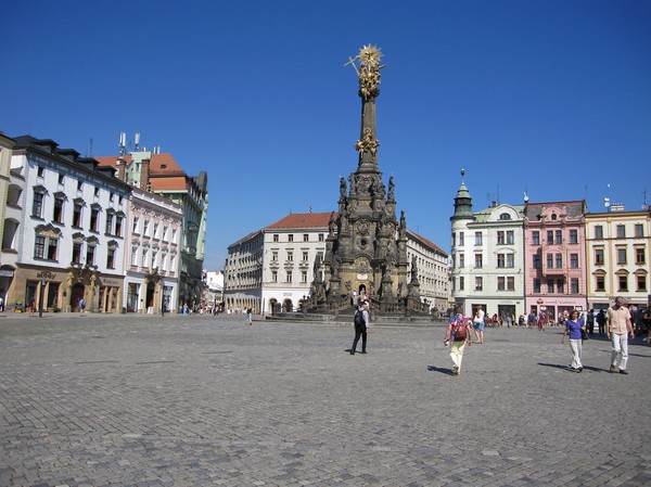 Holy Trinity Column på torget Horni Nam, Olomouc.