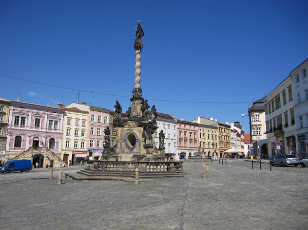 Marian Plauge Column på torget Dolni Nam, Olomouc.