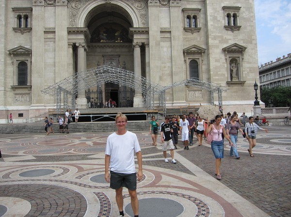 Stefan på Szent István tér, Pest, Budapest.