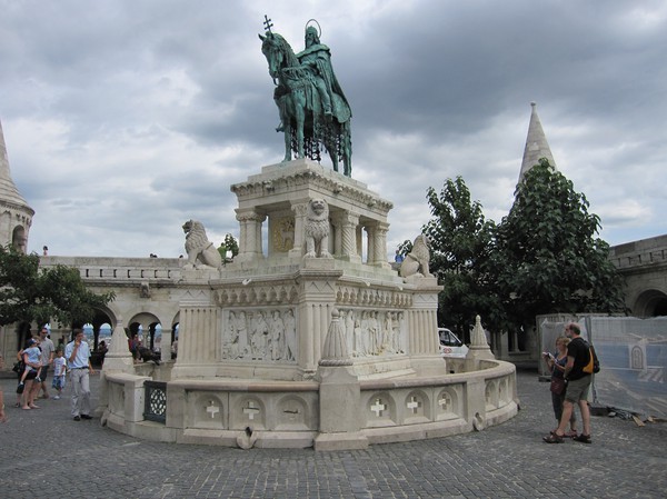 St Stephen statue, Budapest castle district.